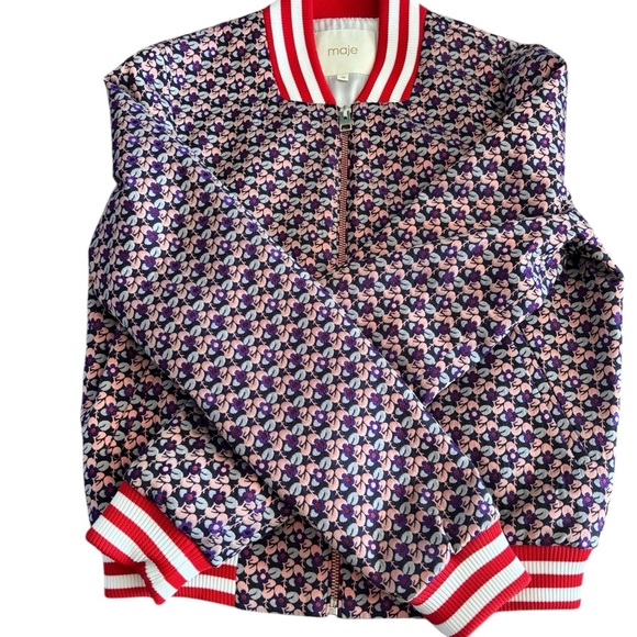 Maje Bomber Jacket Women's Size 38 ( Medium) - Picture 11 of 12